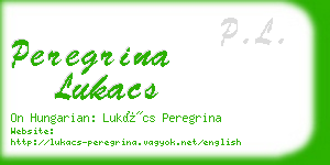 peregrina lukacs business card